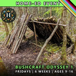 Bushcraft odyssey Friday course for home-ed children at TRIBE Course H with honours