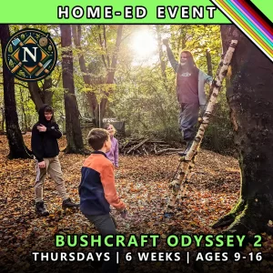 Bushcraft odyssey Thursday course for home-ed children at TRIBE Course N with honours