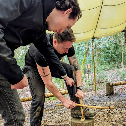 TRIBE IOL Bushcraft Competency bowdrill 1