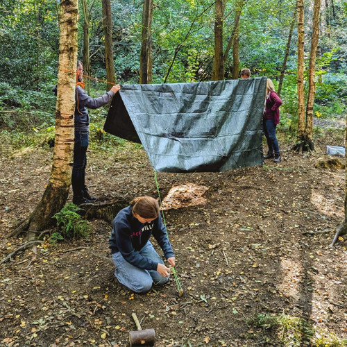 TRIBE IOL Bushcraft Competency shelter 2